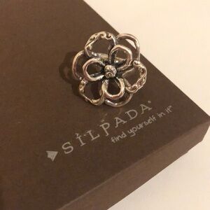 Silpada R2784 Sterling Silver Flower Power Ring 6 1960's Mod